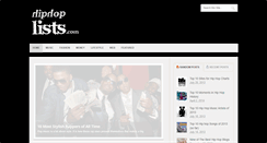 Desktop Screenshot of hiphoplists.com