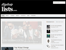 Tablet Screenshot of hiphoplists.com